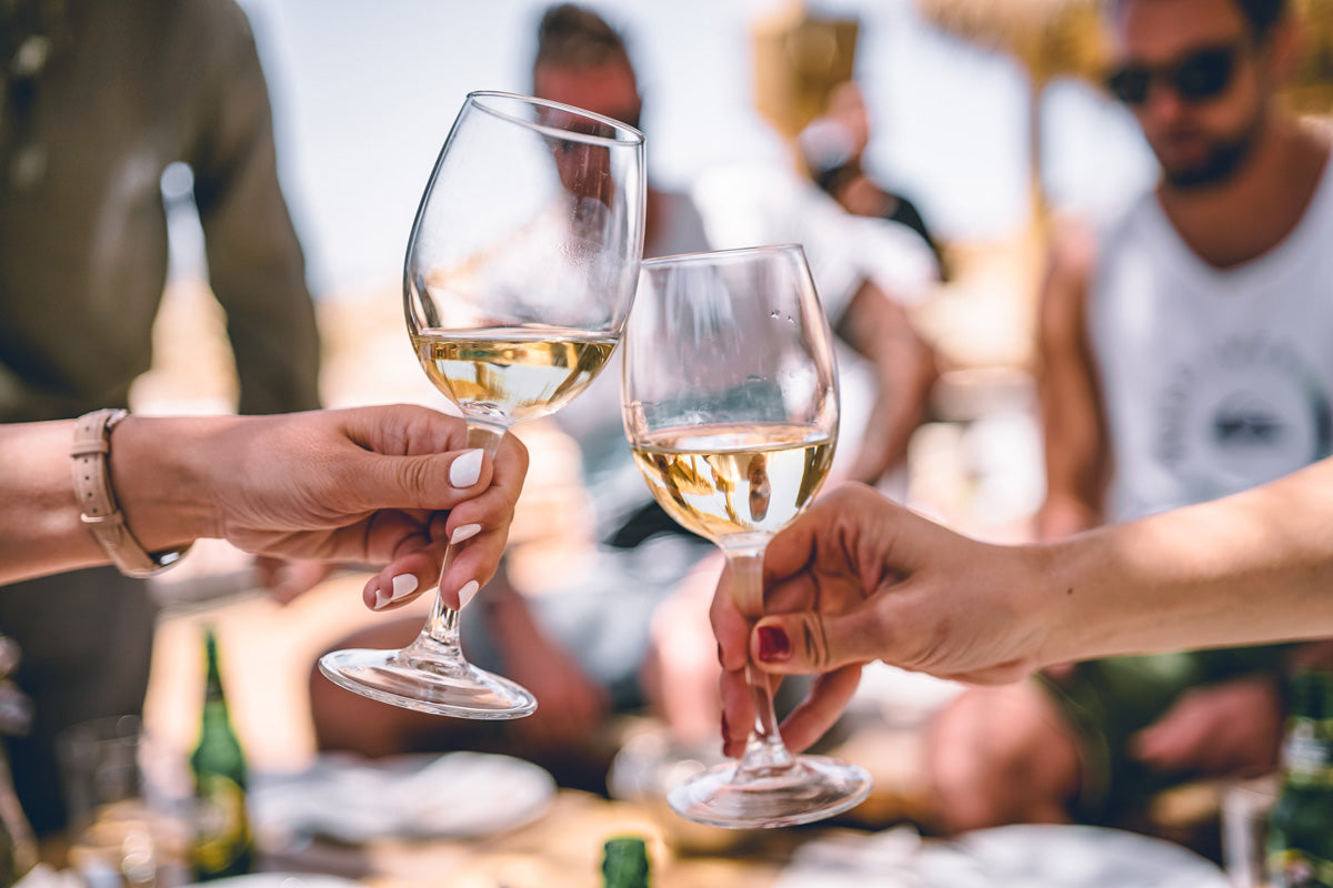 glasses of white wines