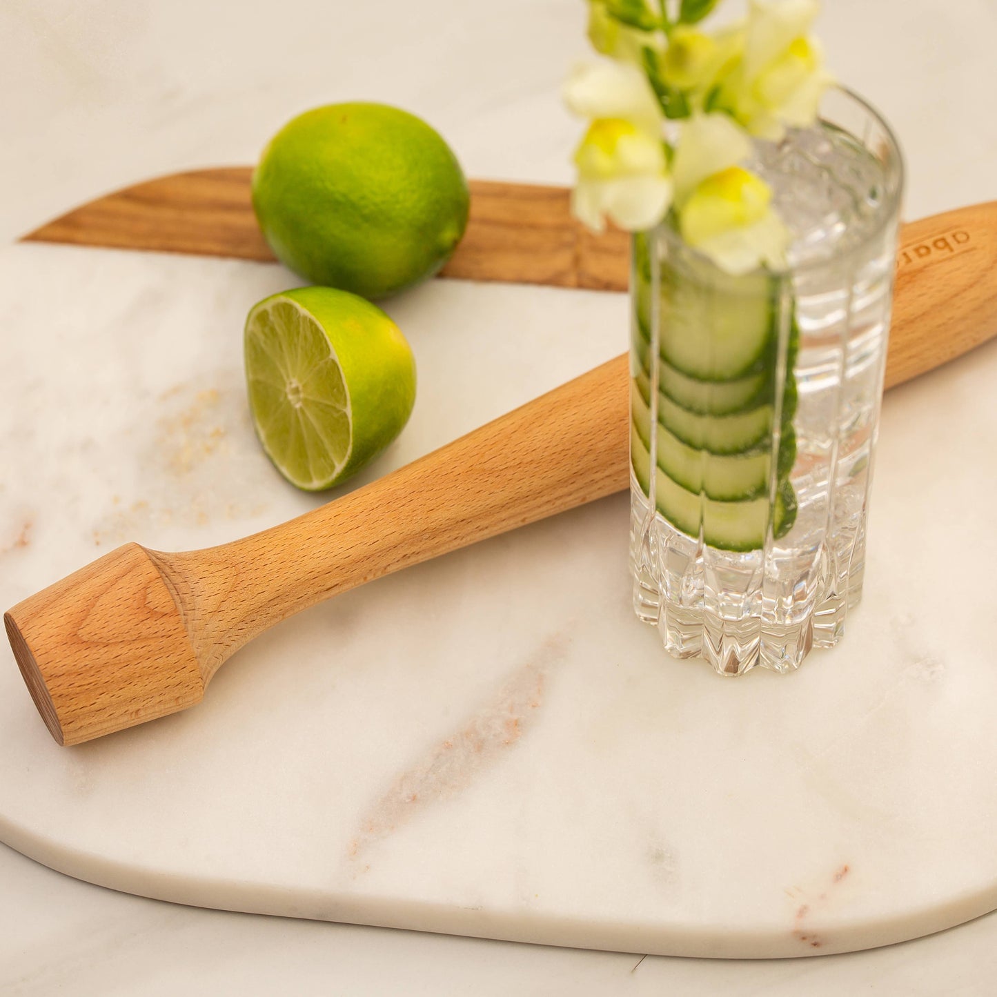 A Bar Above Cocktail Muddler, Extra Long Natural Hardwood
