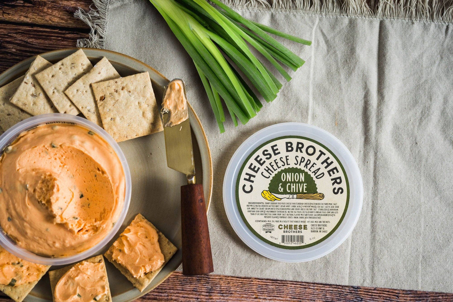 Cheese Brothers Onion and Chive Cheese Spread, Wisconsin, USA
