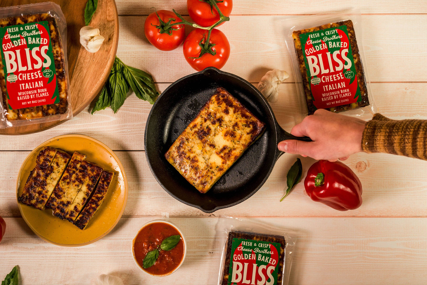 Cheese Brothers Italian Golden Baked Bliss Cheese, Wisconsin, USA