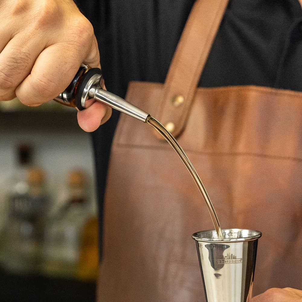 A Bar Above Pour Spouts, Set of 6 Bottle Pourers - Stainless Steel