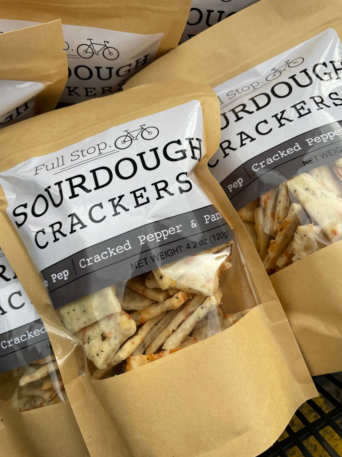 Full Stop Bakery Cracked Pepper & Parmesan Sourdough Crackers, Colorado
