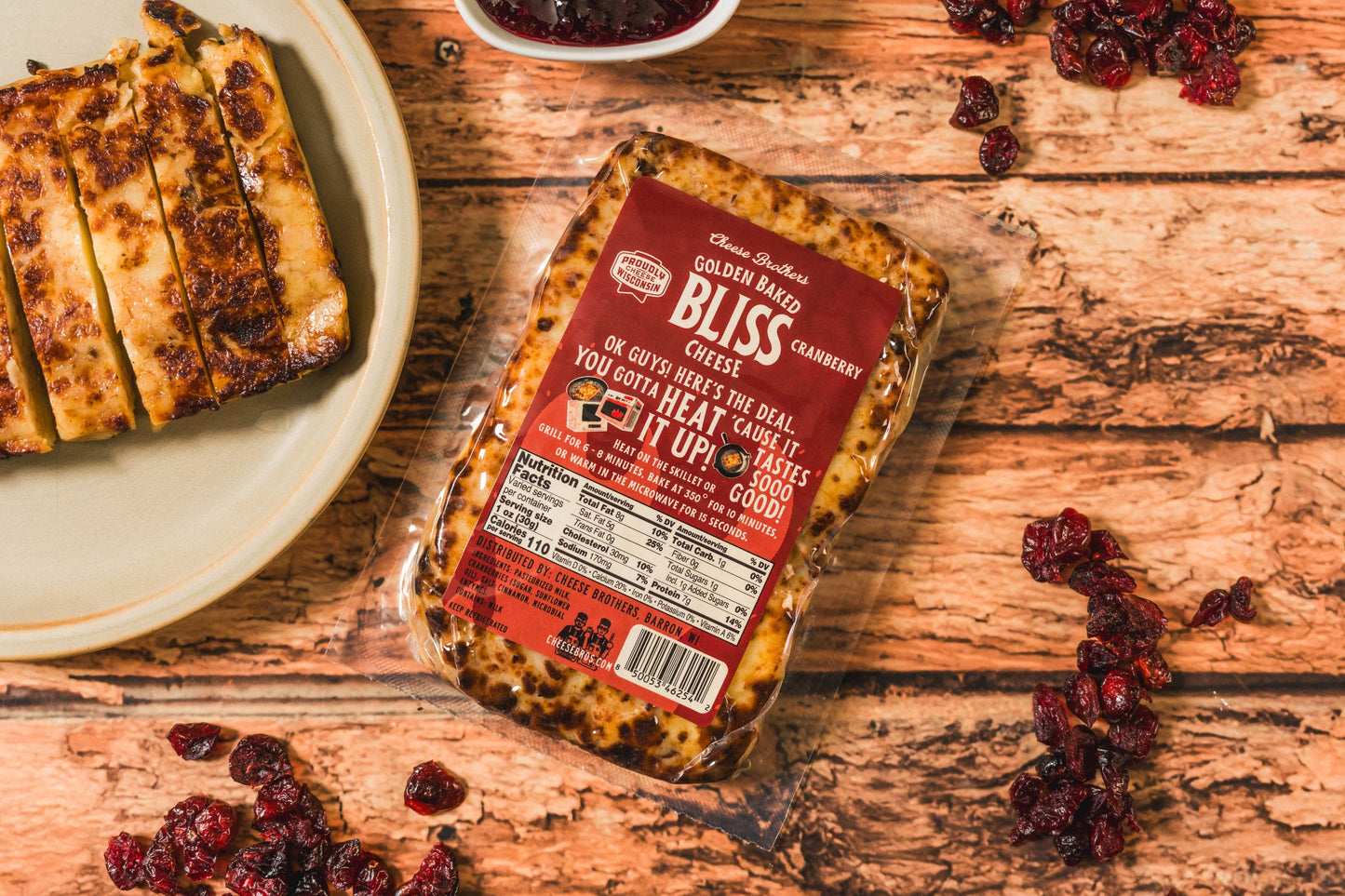 Cheese Brothers Cranberry Golden Baked Bliss Cheese, Wisconsin, USA