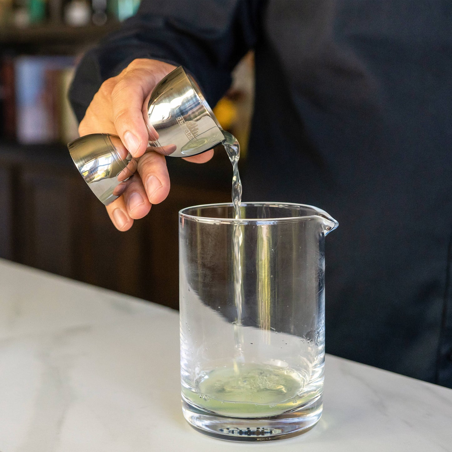 A Bar Above Stainless Steel Bell Jigger