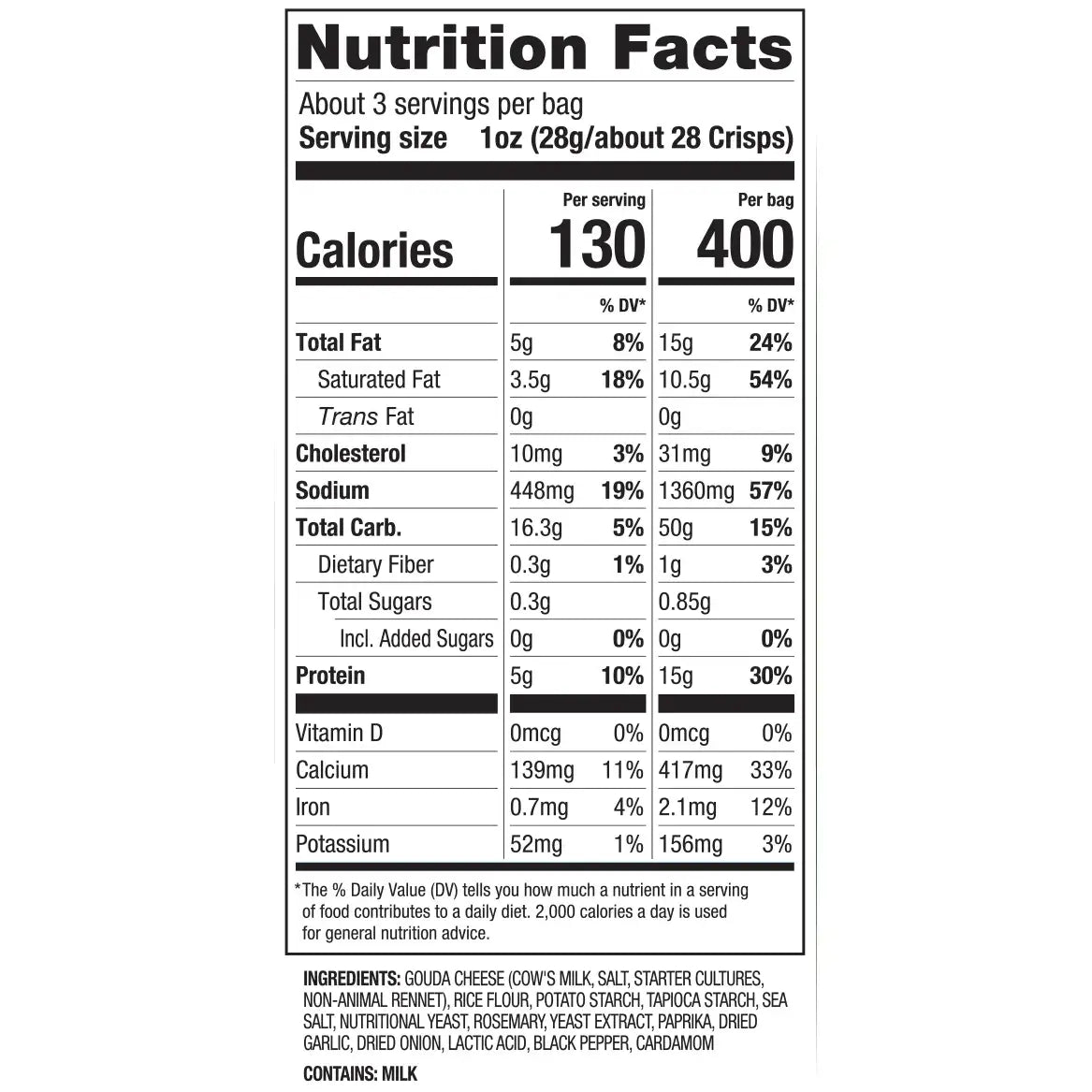 34 Degree 'Mates' Rosemary Garlic Gluten Free Cheese Crisps, Colorado
