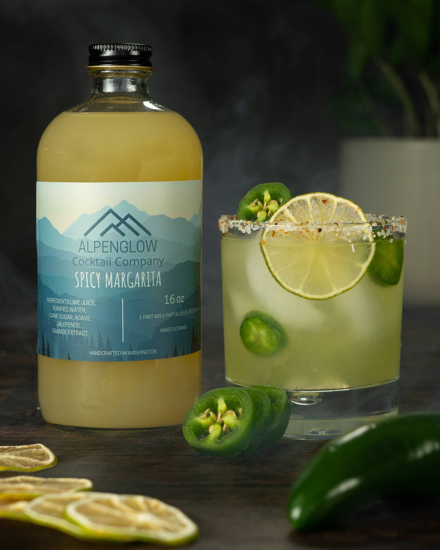 Alpenglow Cocktail Company Spicy Margarita Syrup, Washington