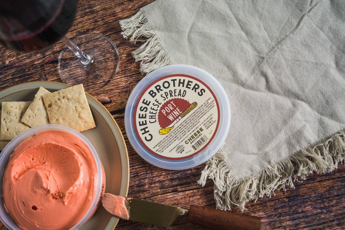Cheese Brothers Port Wine Cheese Spread, Wisconsin, USA