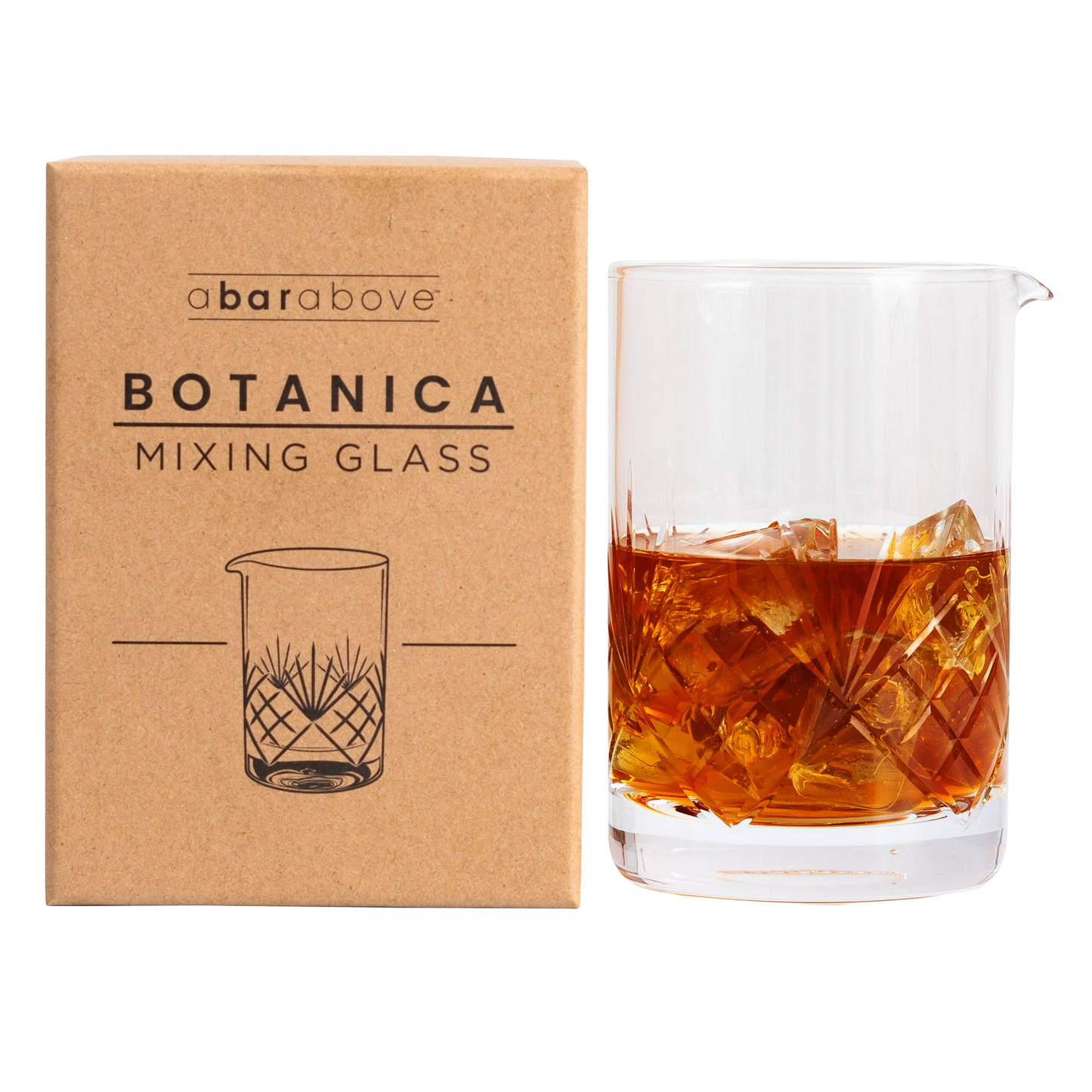 A Bar Above Craft Cocktail Mixing Glass, Botanica Print