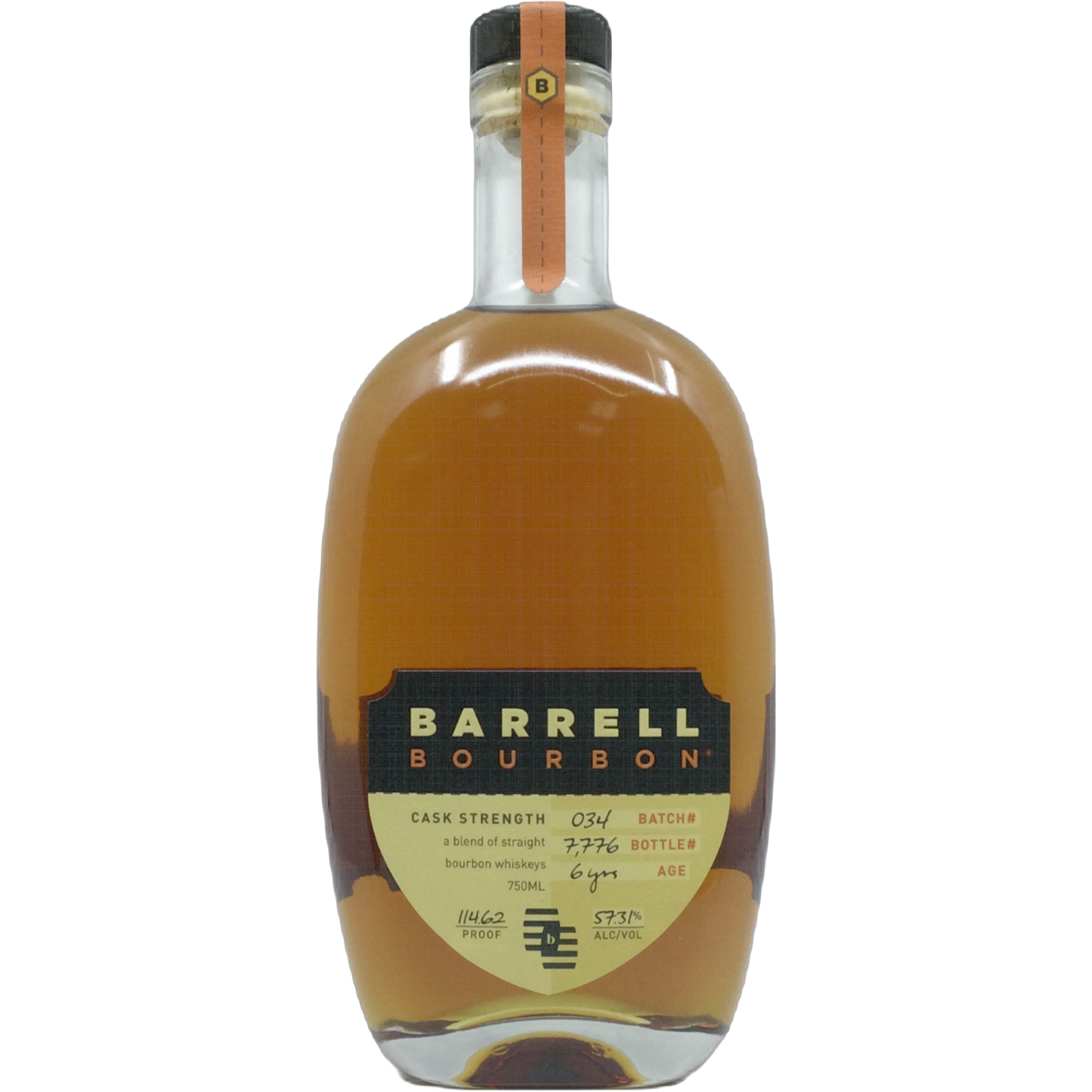 Barrell Craft Spirits 'Batch 034' Cask Strength 6 Year Old Straight Bourbon Whiskey, Kentucky