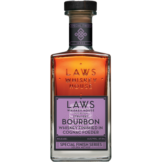 Laws Straight Bourbon Whiskey Finished in Cognac Foeder