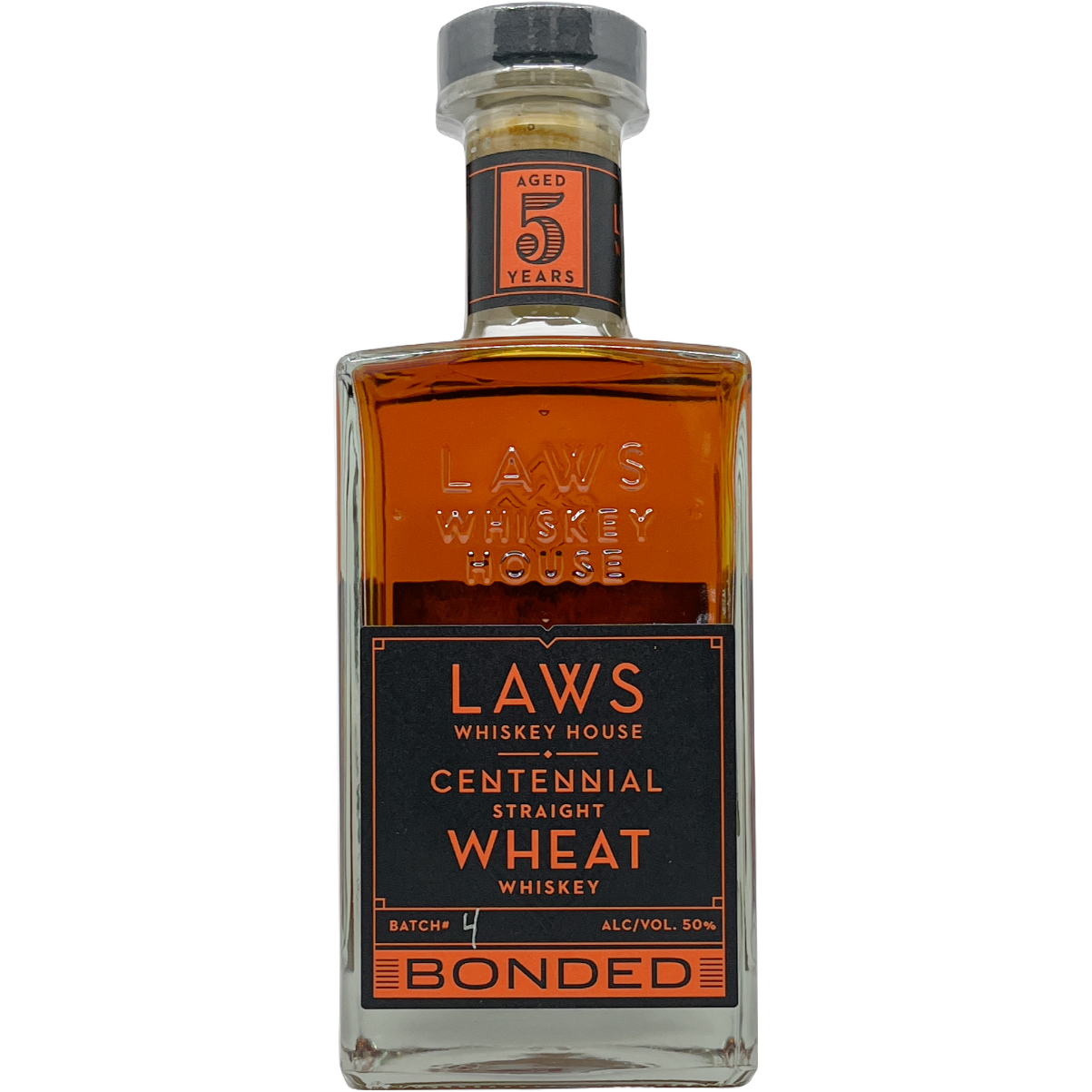 A.D. Laws Centennial Bonded 5 Year Old Straight Wheat Whiskey, Colorado, USA