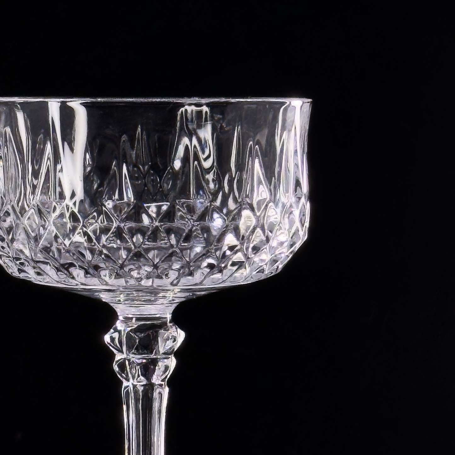 Longchamp Clear Champagne Coupe by Cristal d'Arques - Durann