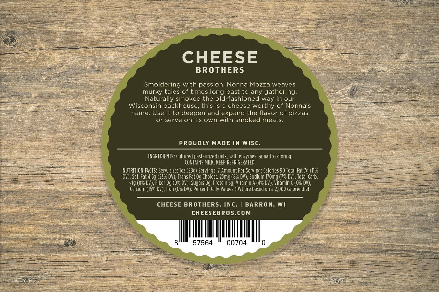 Cheese Brothers Smoked Mozzarella, Wisconsin, USA