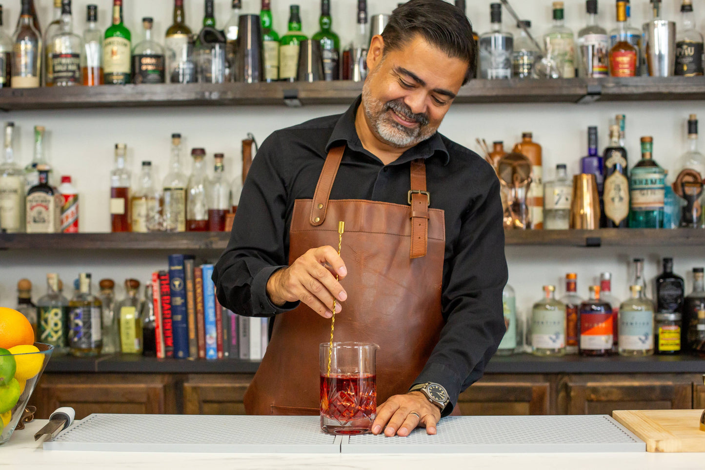 A Bar Above Craft Cocktail Mixing Glass, Botanica Print