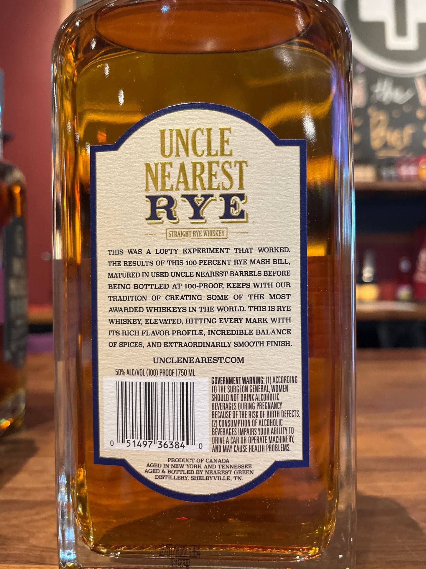 Uncle Nearest Straight Rye Whiskey, Tennessee, USA