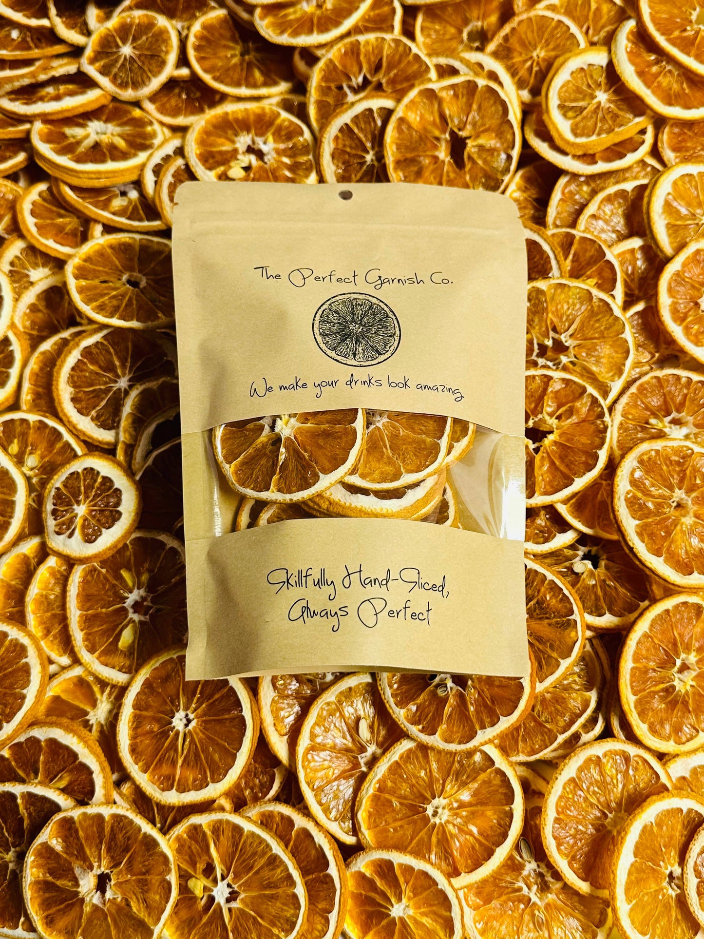 The Perfect Garnish Co. Orange Wheel Slices, Texas