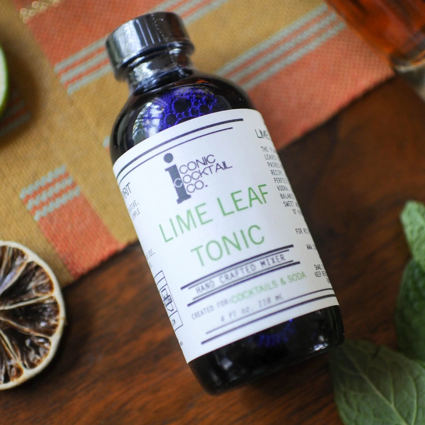 Iconic Cocktail Co. Lime Leaf Tonic Handcrafted Cocktail Mixer, Arizona
