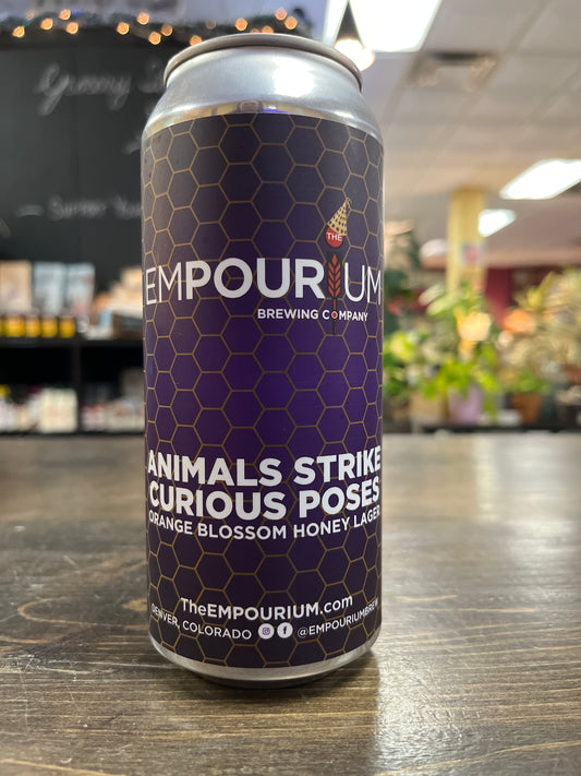 Empourium Brewing 'Animals Strike Curious Poses' Orange Blossom Honey Lager, Colorado, USA