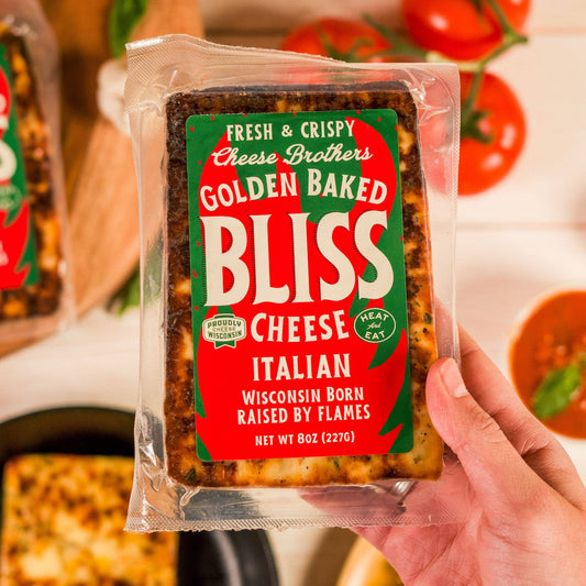 Cheese Brothers Italian Golden Baked Bliss Cheese, Wisconsin, USA