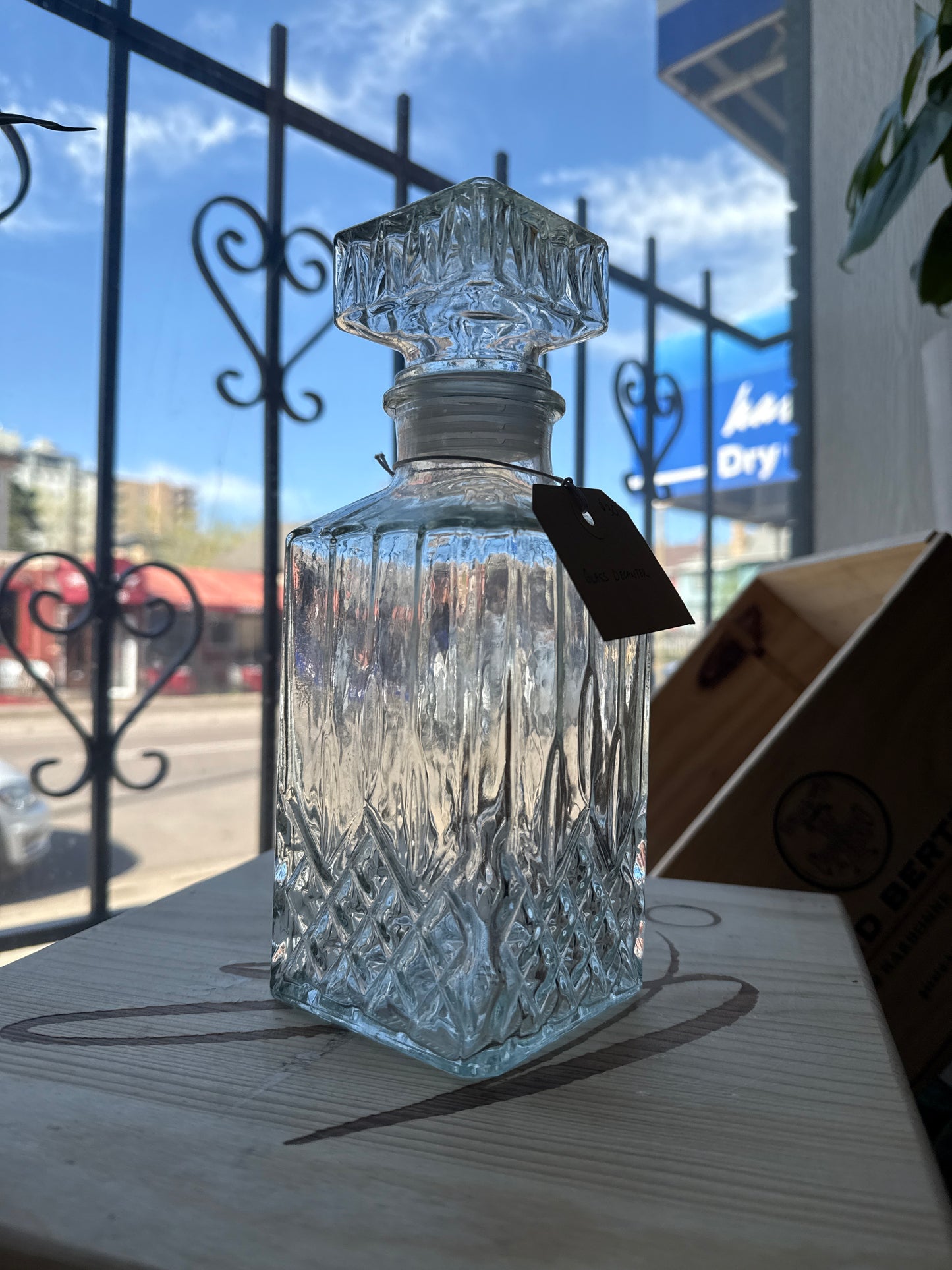 Ornate Square Glass Decanter