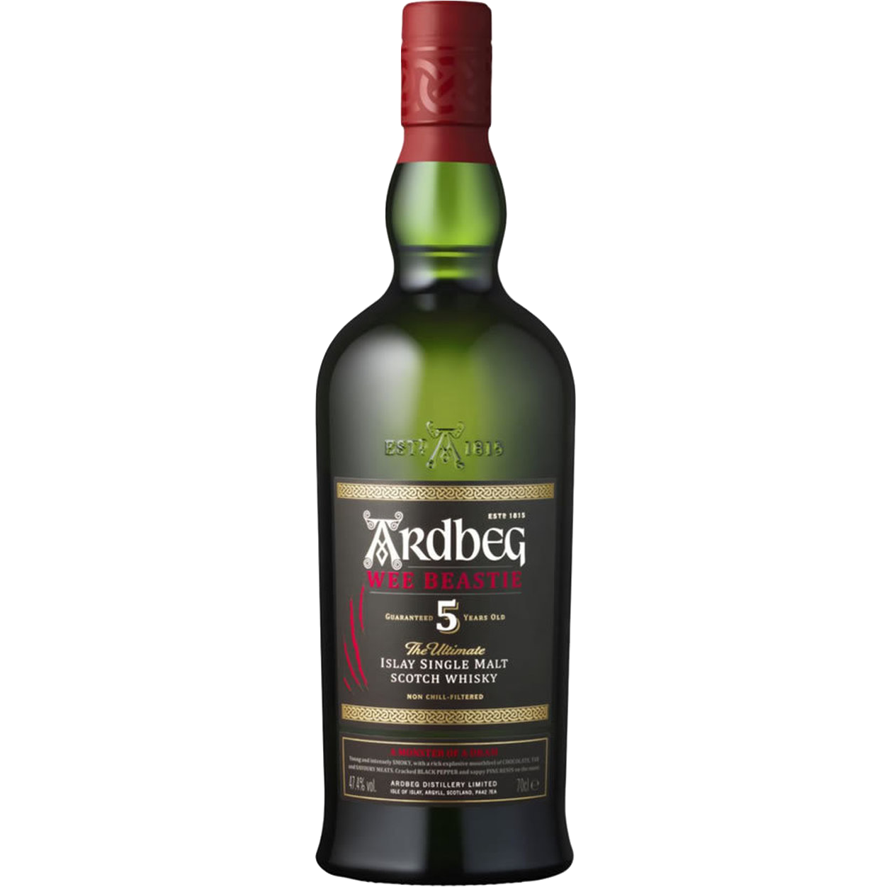 Ardbeg 'Wee Beastie' 5 Year Old Single Malt Scotch Whisky, Islay, Scotland