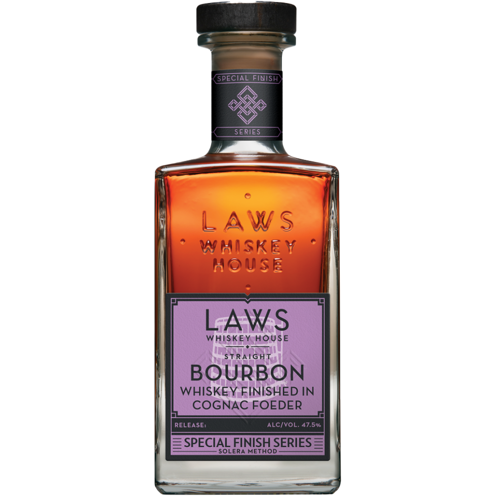 Laws Straight Bourbon Whiskey Finished in Cognac Foeder