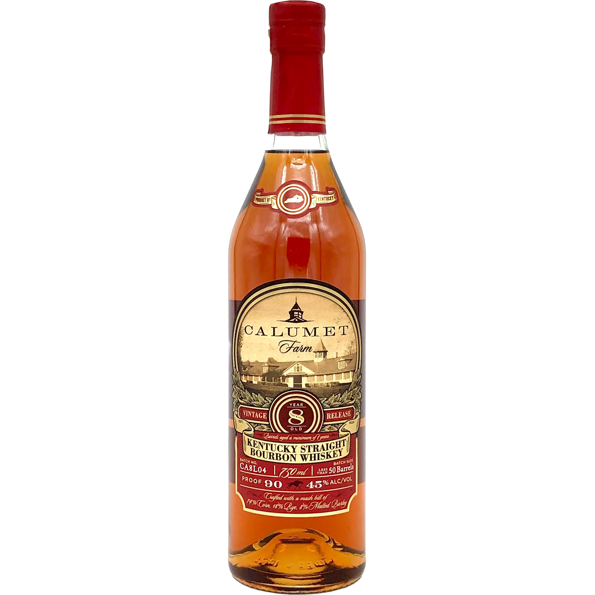 Calumet Farm 8 Year Old Kentucky Straight Bourbon Whiskey