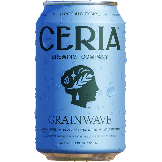 Ceria Brewing Co. Grainwave Belgian Style Non-Alcoholic White Ale Beer, Colorado