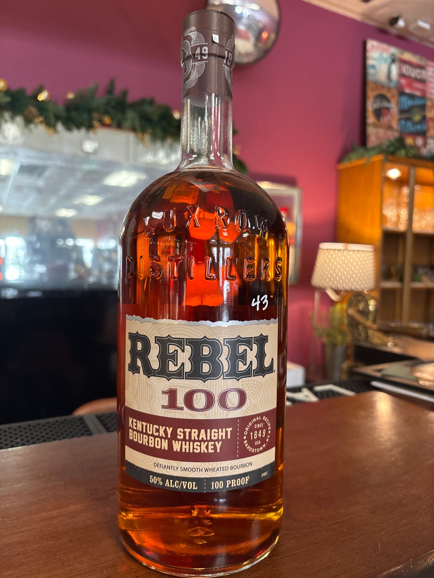 Rebel 100 Straight Bourbon Whiskey, Kentucky