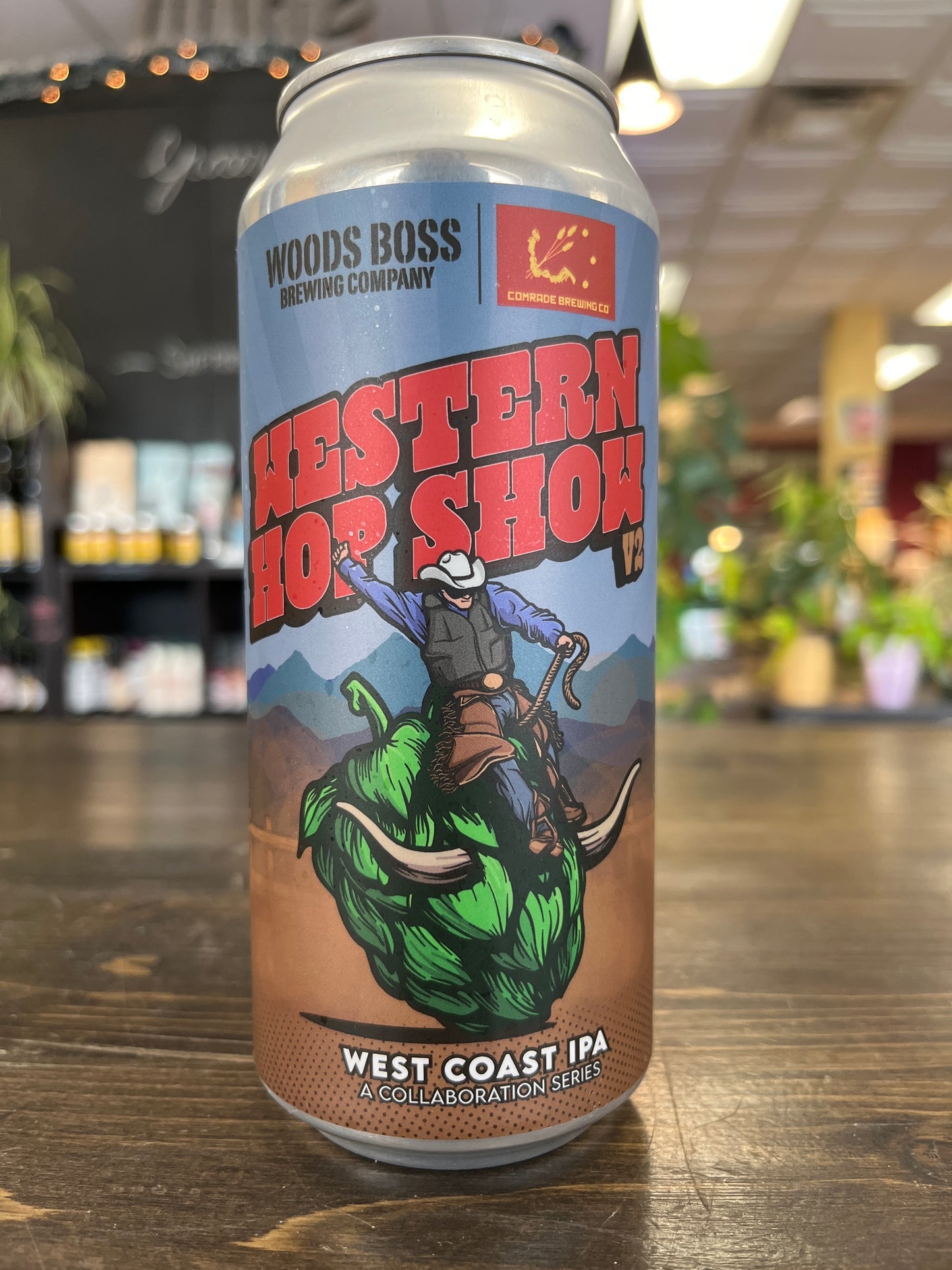 Woods Boss 'Western Hop Show' West Coast IPA Beer, Colorado, USA