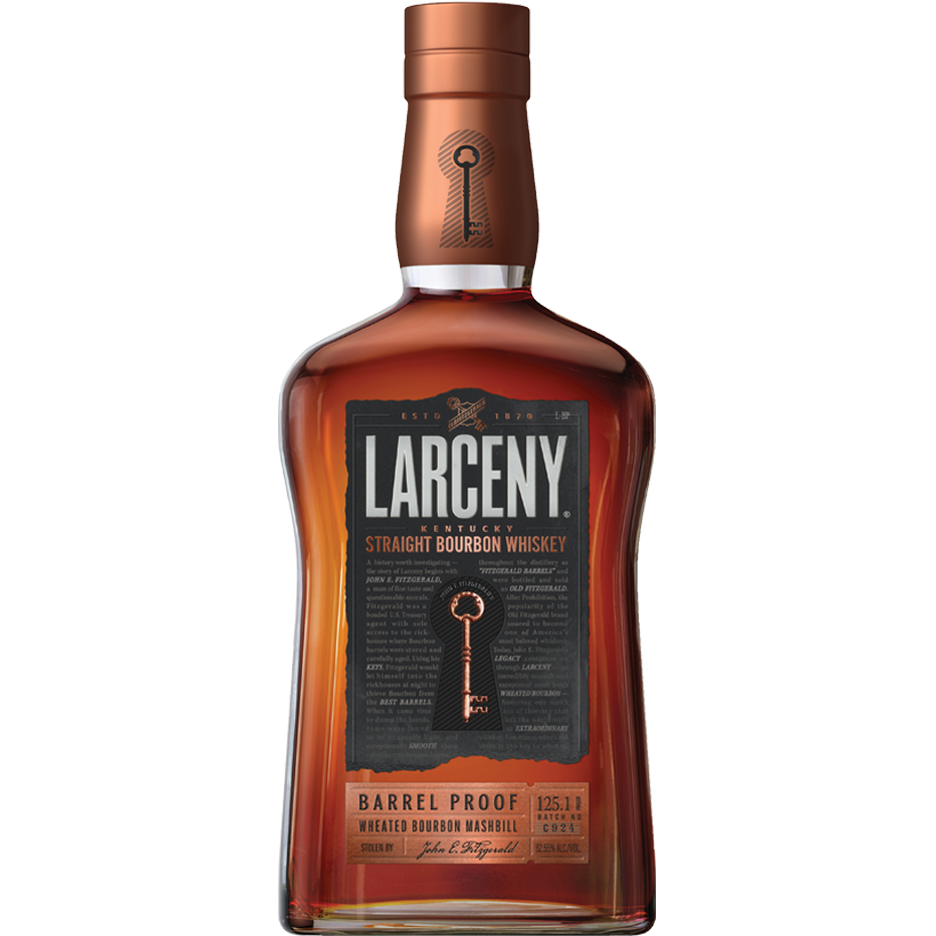 John E. Fitzgerald 'Larceny' Barrel Proof Straight Very Small Batch Bourbon Whiskey, Kentucky