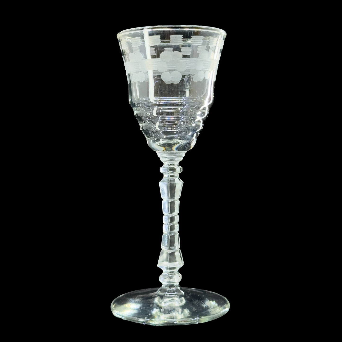 Patern 3005-10 Etched Cordial Glasses by Rock Sharpe
