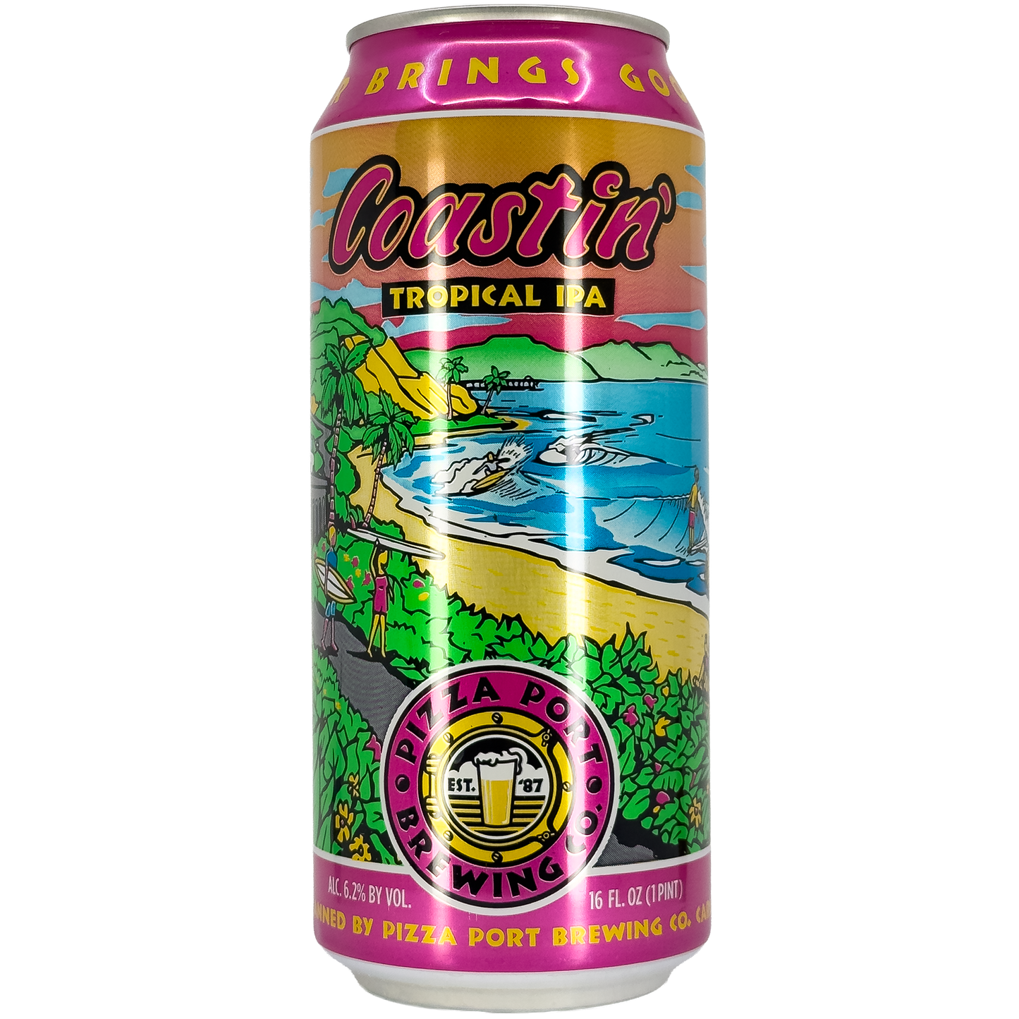 Pizza Port Coastin' Tropical IPA Beer, California