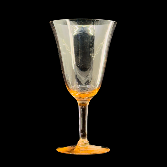 Stem 14196 Pink Optic Water Goblet by Tiffin Glass Company