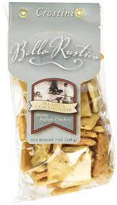 Bello Rustico, Rustic Italian, Sea Salt & Cracked Pepper Crackers, 7oz Bag