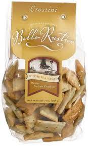 Bello Rustico, Rustic Italian, Wild Herb and Parsley Crackers, 7oz Bag